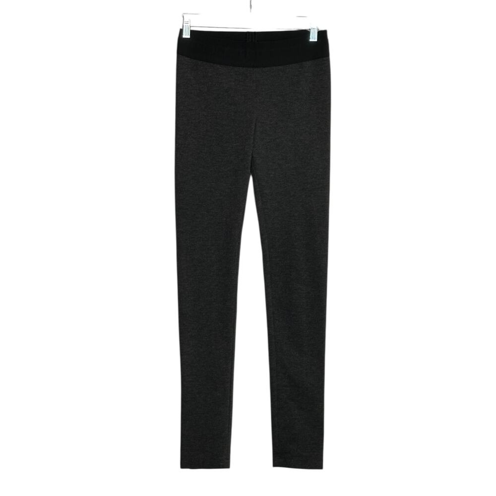 BCBG gray back zippered legs pull on legging pants size small